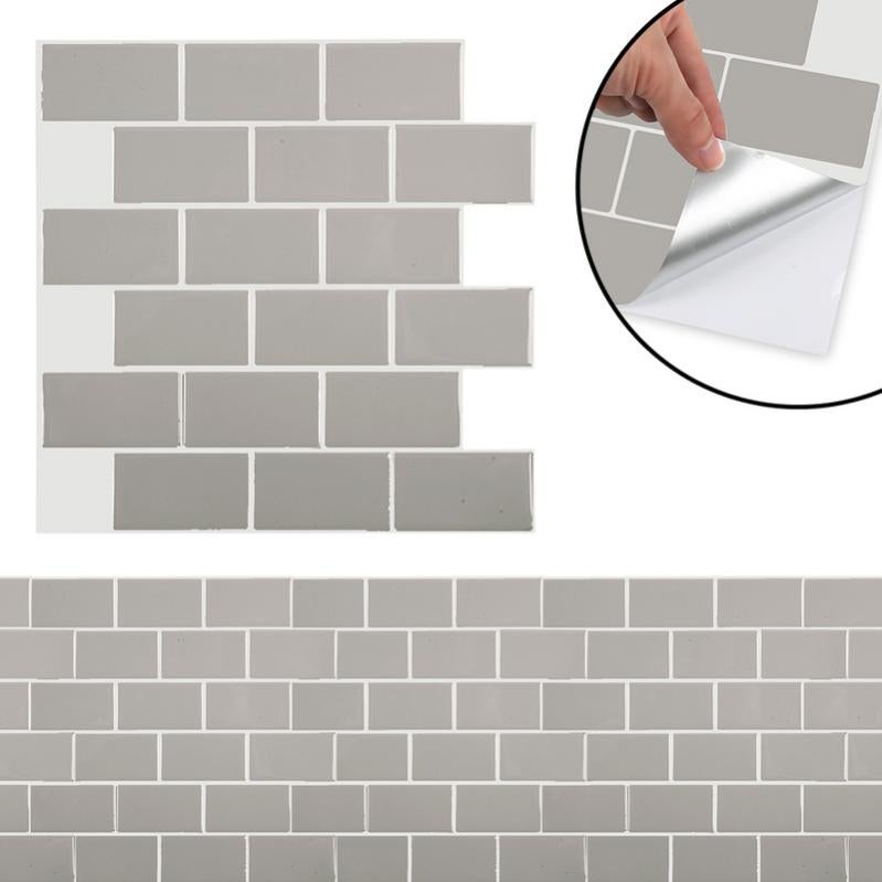 24 Autocollants Carrelage Noir 10x10cm - Adhésifs Imperméables Pour Cuisine/Salle De Bain