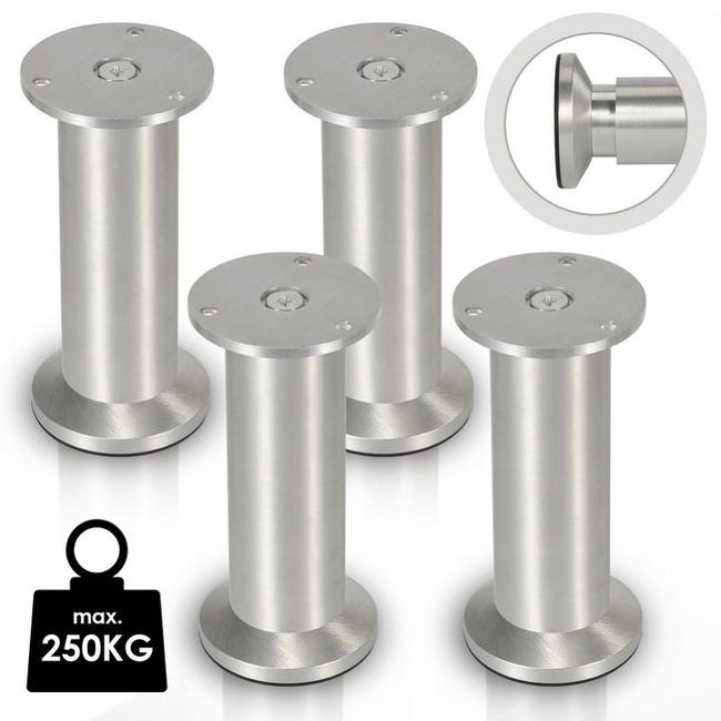 4 Piedini Per Mobili D'oro Gambe Per Mobili Gambe In Metallo In Ferro - Foto 4