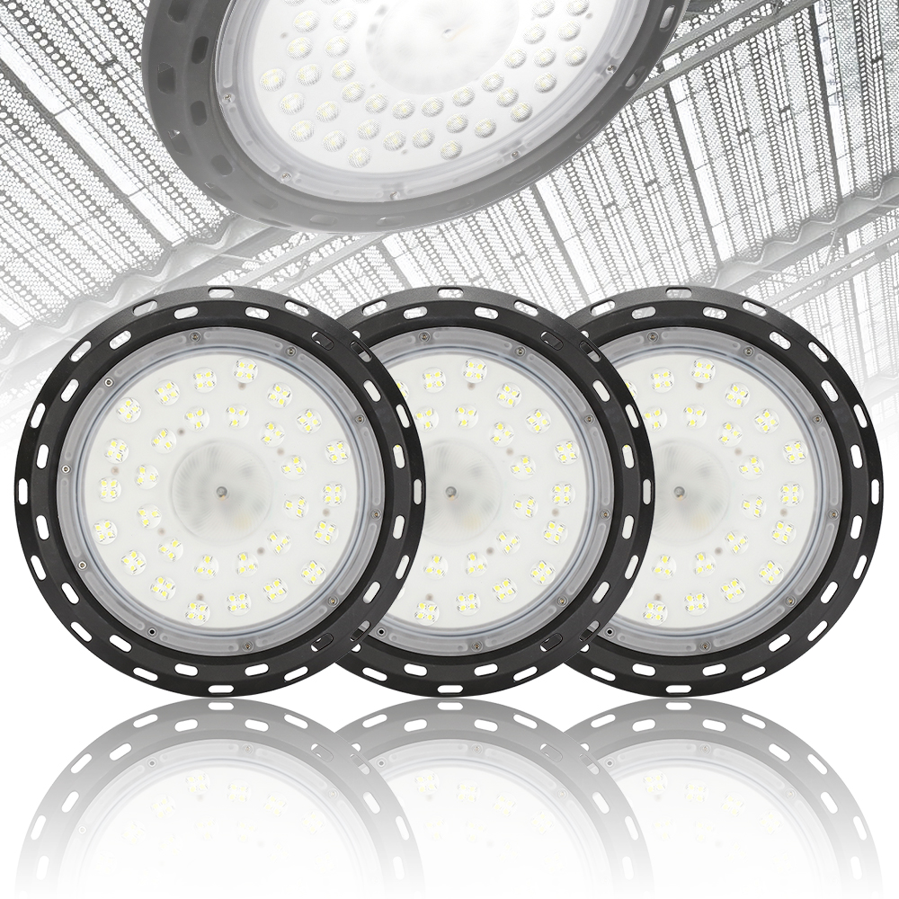 Faretto LED UFO 200W 20000LM - Illuminazione Industriale IP65 Per Garage, Magazzini E Officine (4 Pezzi) - Foto 6