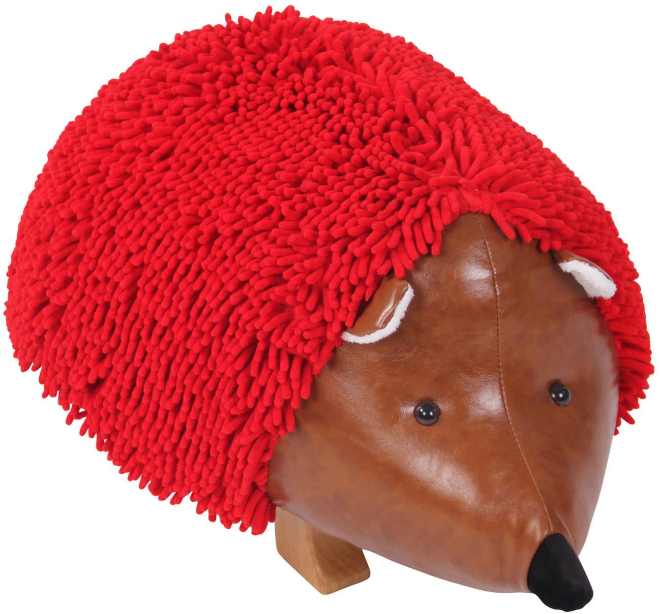 Tabouret en peluche hérisson rouge pour enfant repose-pieds bois et ...