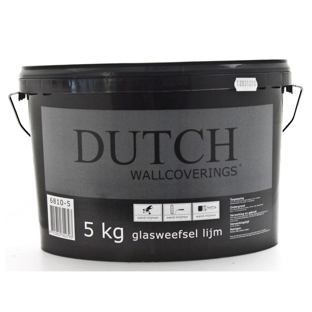 DUTCH WALLCOVERINGS Colla per Carta da Parati in Fibra di Vetro 5 kg