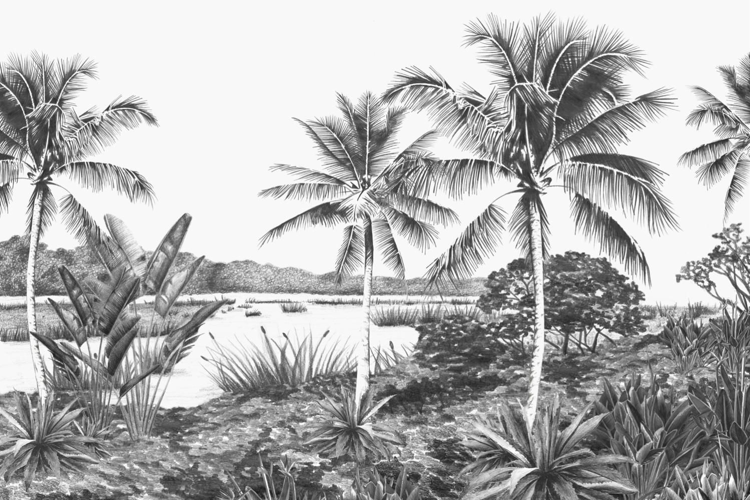 Papier Peint Panoramique Paysage Noir Et Blanc www.leroymerlin.fr