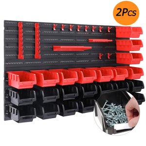 KADAX Lot de 10 boîtes empilables d'atelier, en plastique PP, différentes  tailles, boîtes de rangement pour mur d'outils, boîte de rangement (rouge,  10 pièces, 115 x 80 mm) K6437 : : Bricolage