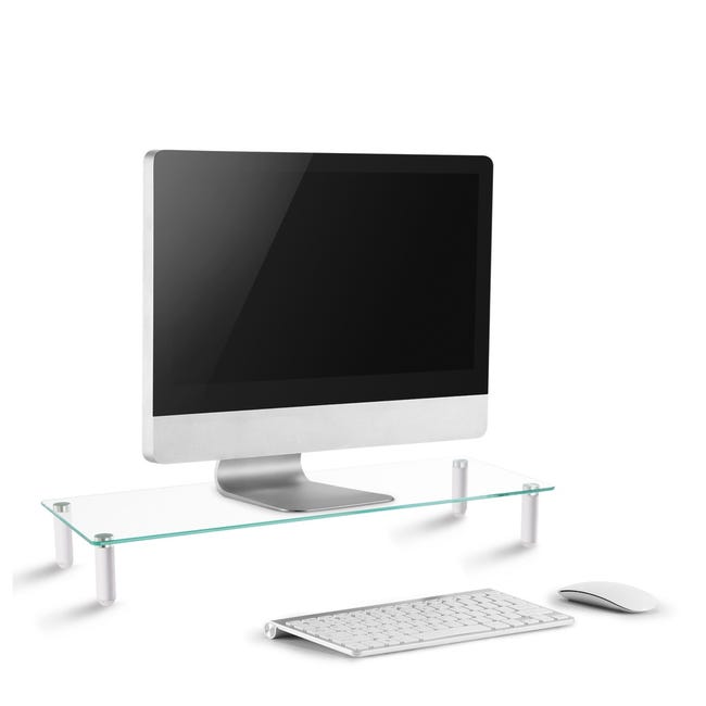 Soporte elevador para monitor de computadora de vidrio con altura ajustable  para múltiples medios de escritorio para pantalla plana LCD LED TV