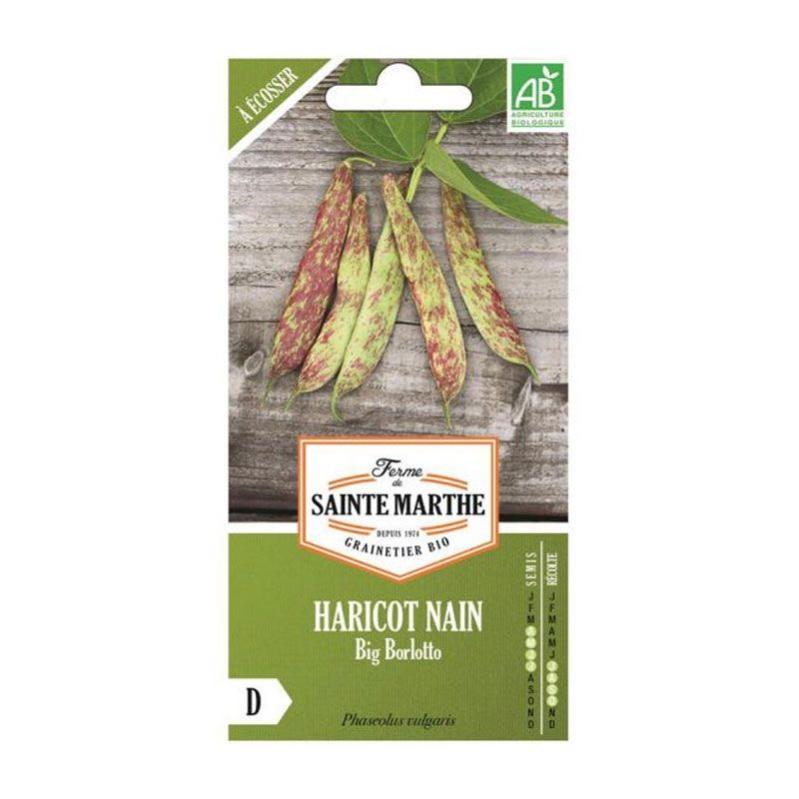 Haricots Nain Big Borlotto Bio Graines À Semer La Ferme De Sainte