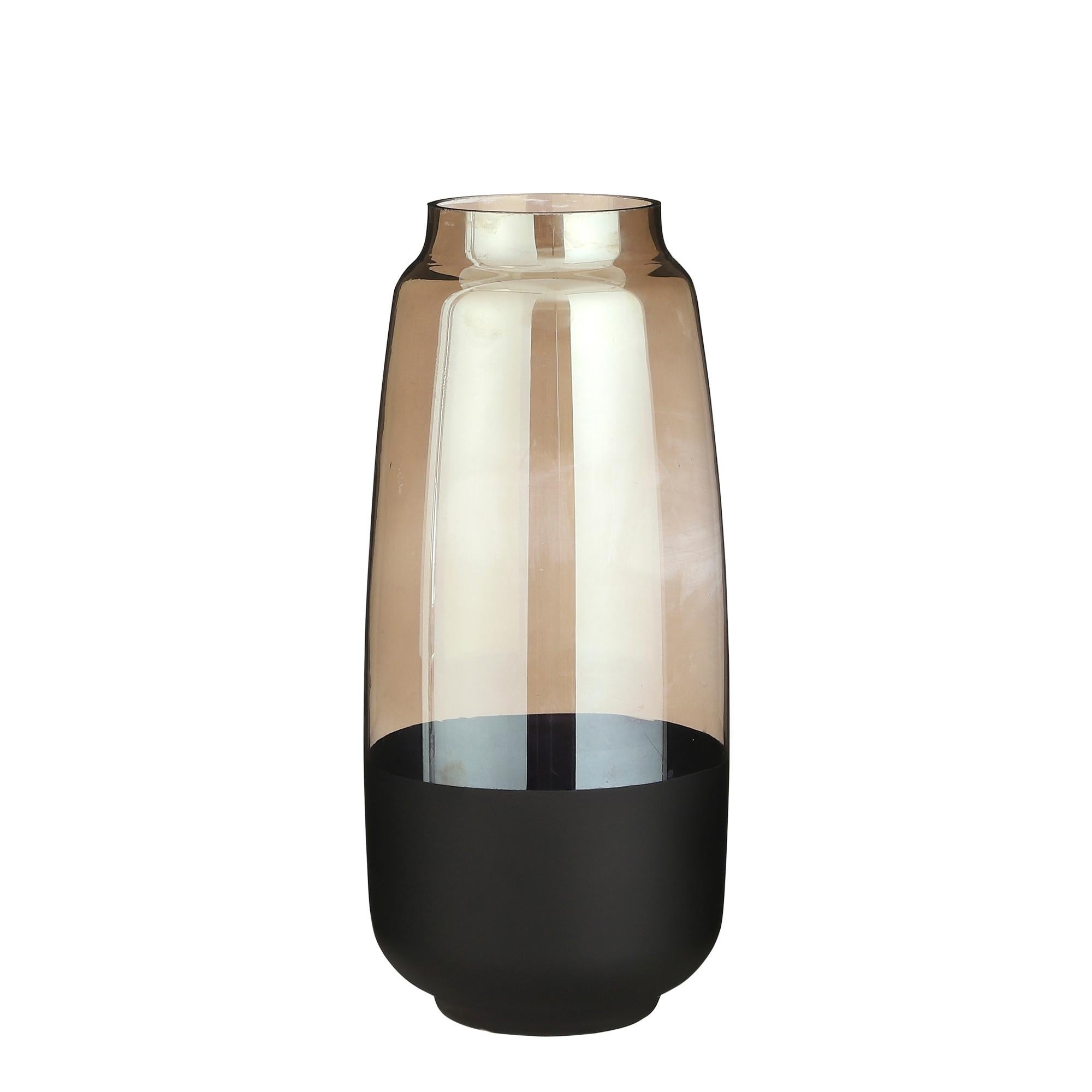 Vase en verre gris MICA DECORATIONS Torn, H37 cm Leroy Merlin