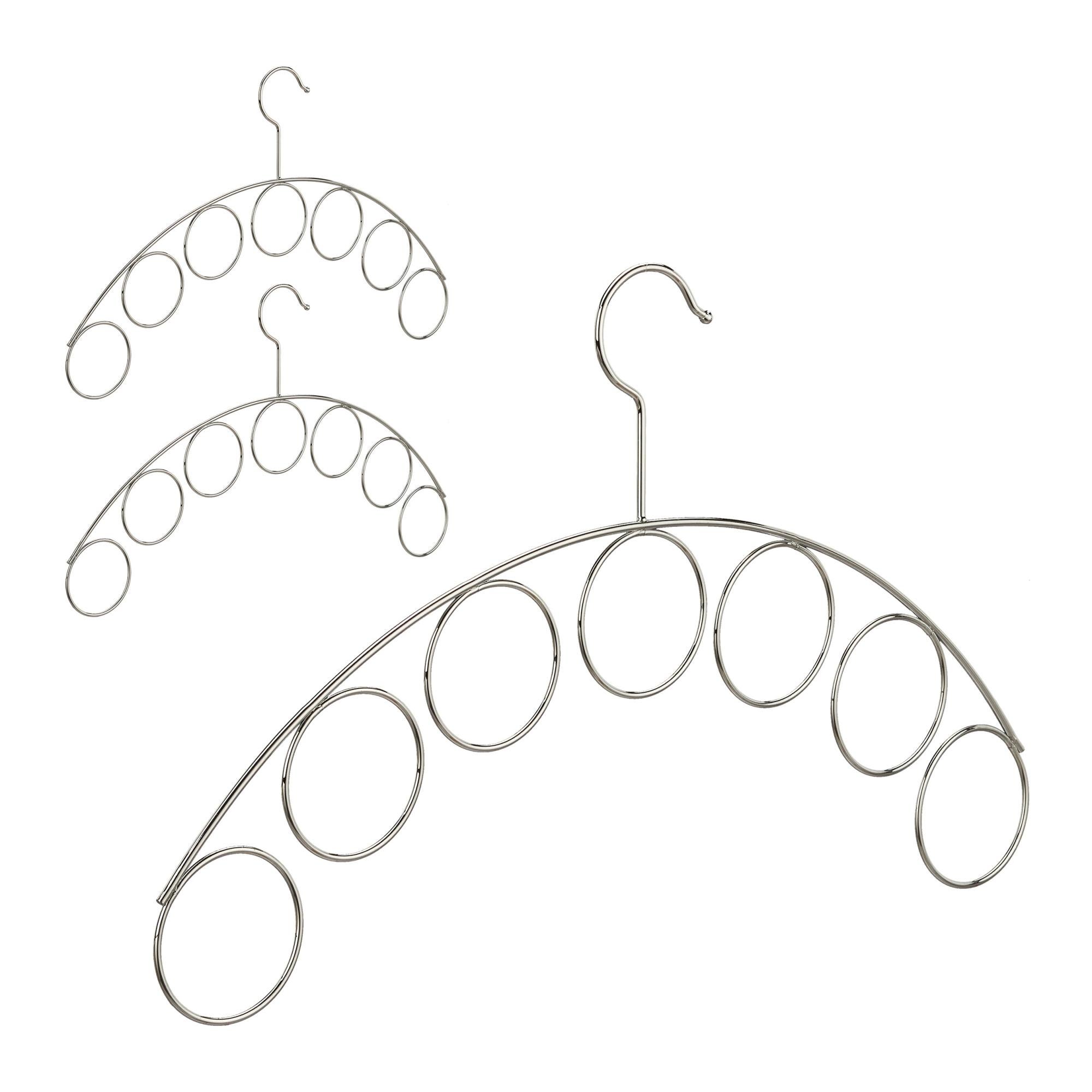 Karlliu Grucce Salvaspazio Confezione Da 3 In Acciaio Al Carbonio - Organizer Intelligente Per Armadio - 30,5 Cm, Capacità 54 Kg, Argento