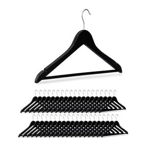 Set de 5] Cintres en plastique noir mat / cintres pantalon / cintres jupe  modèle