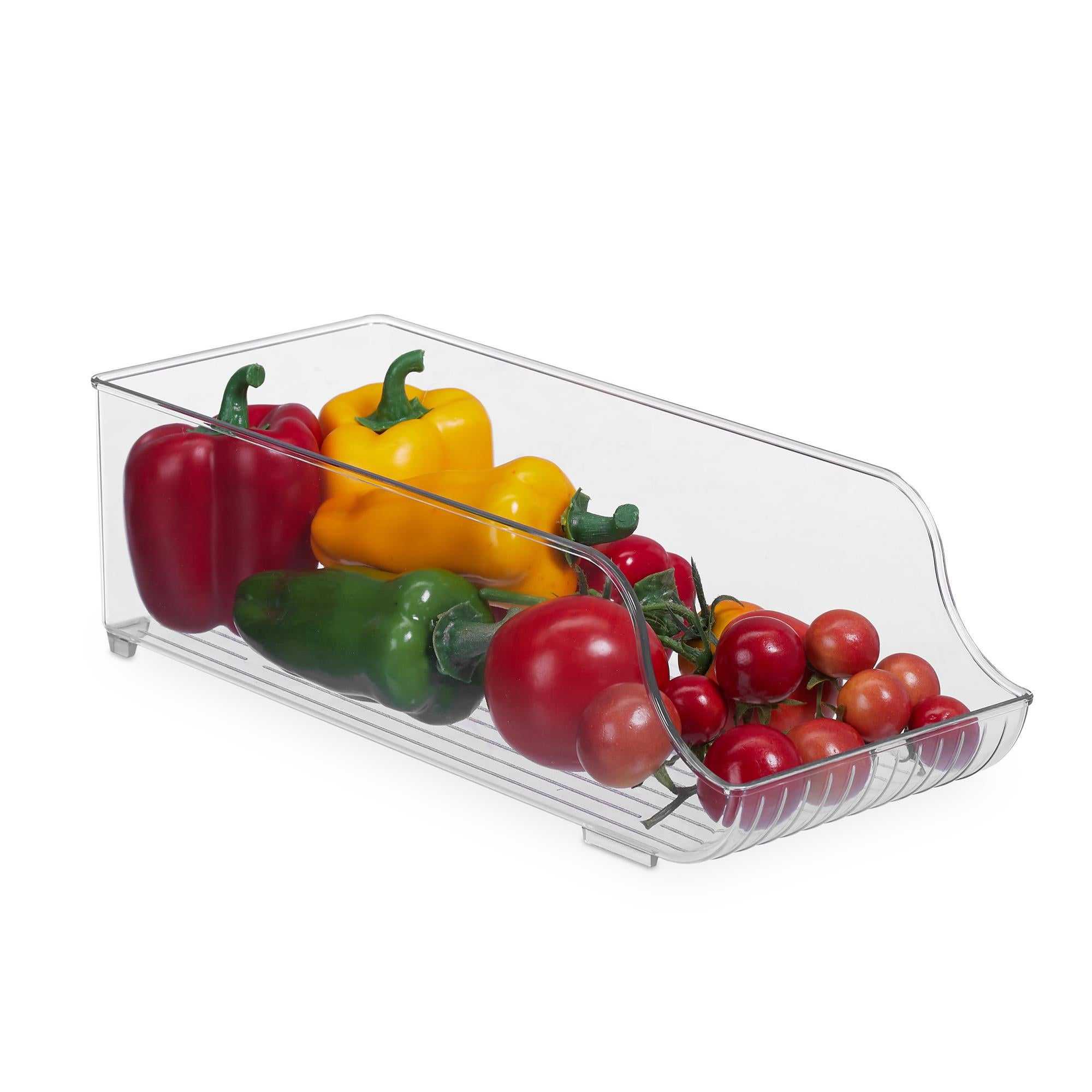 Lot De 2 Organiseurs De Tiroir De Réfrigérateur Coulissants, Boîtes De Rangement Transparentes Pour Aliments, œufs, Fruits