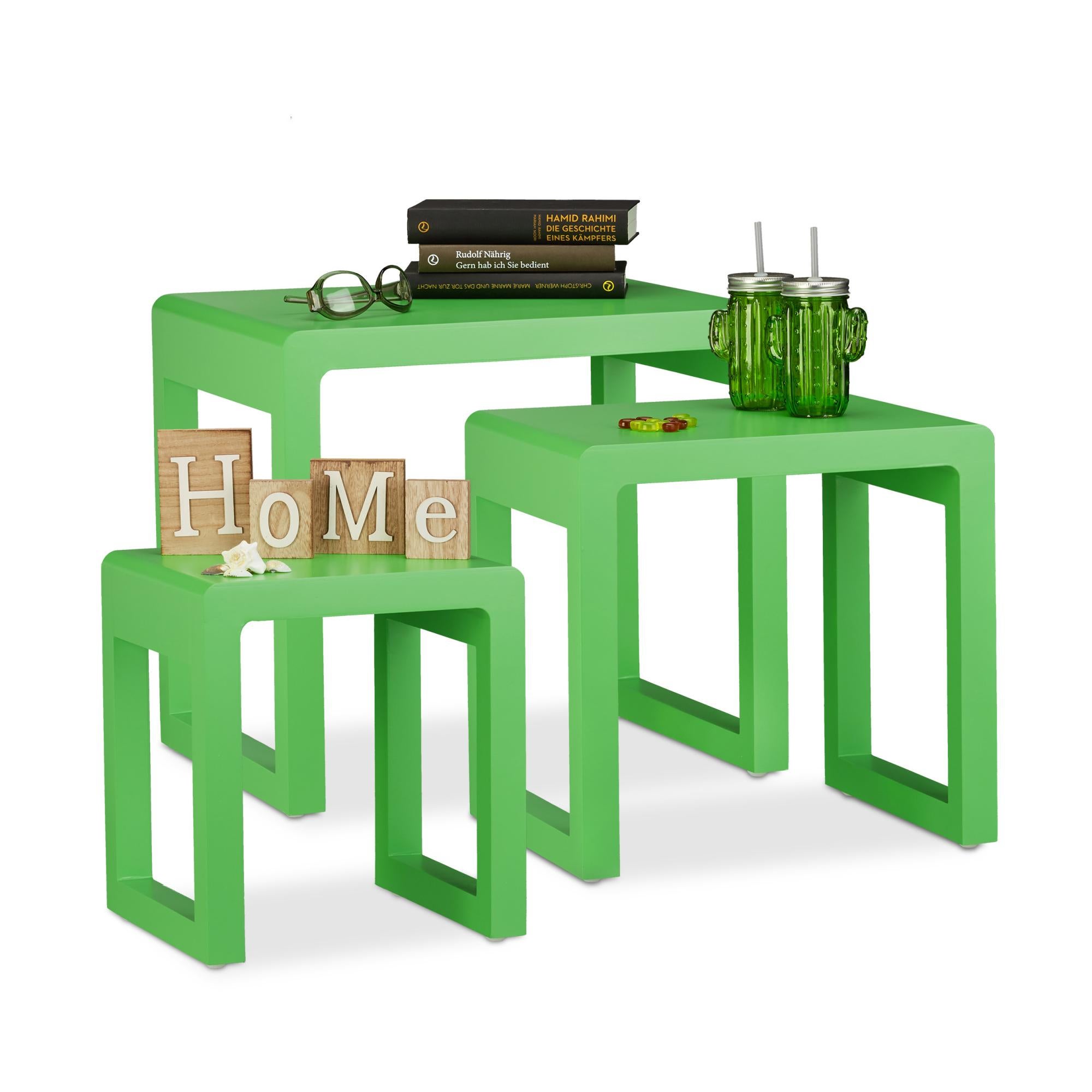 Relaxdays Tables gigognes set de 3 cette table basse table empilable