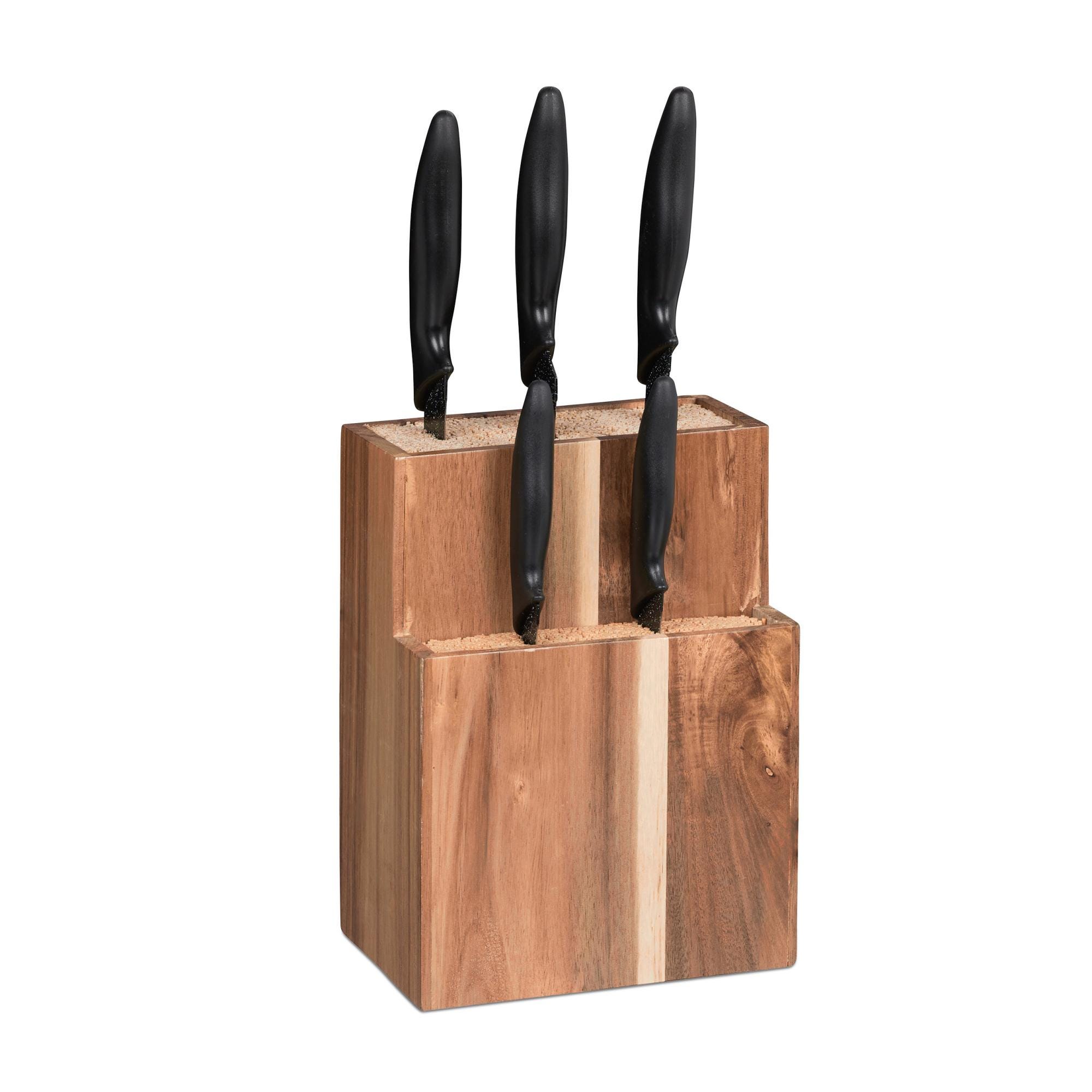 Barre de couteaux magnétique, rangement de couteaux en bois, porte