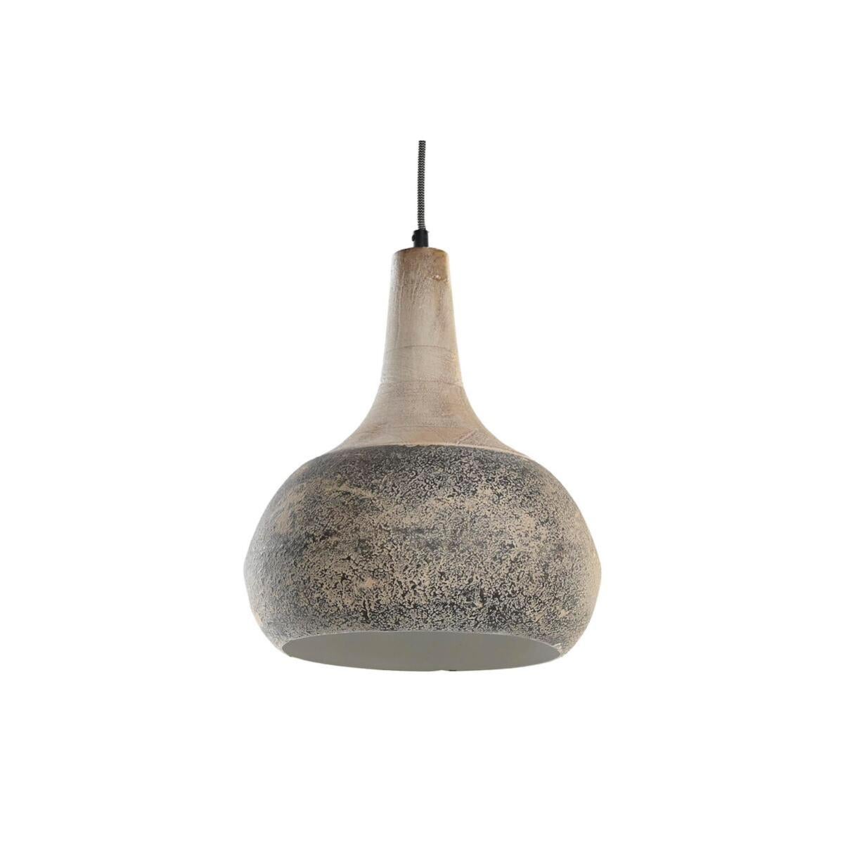 Lámpara de techo dkd home decor beige gris oscuro 50 w (29 x 29 x 37 cm)