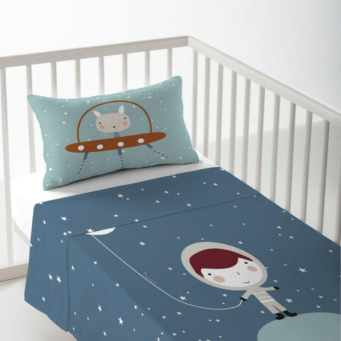 Domiva Lenzuolo Di Sopra In Cotone 100% - 120x180 Cm, Colore Aqua, 120 G/m², Lavabile In Lavatrice