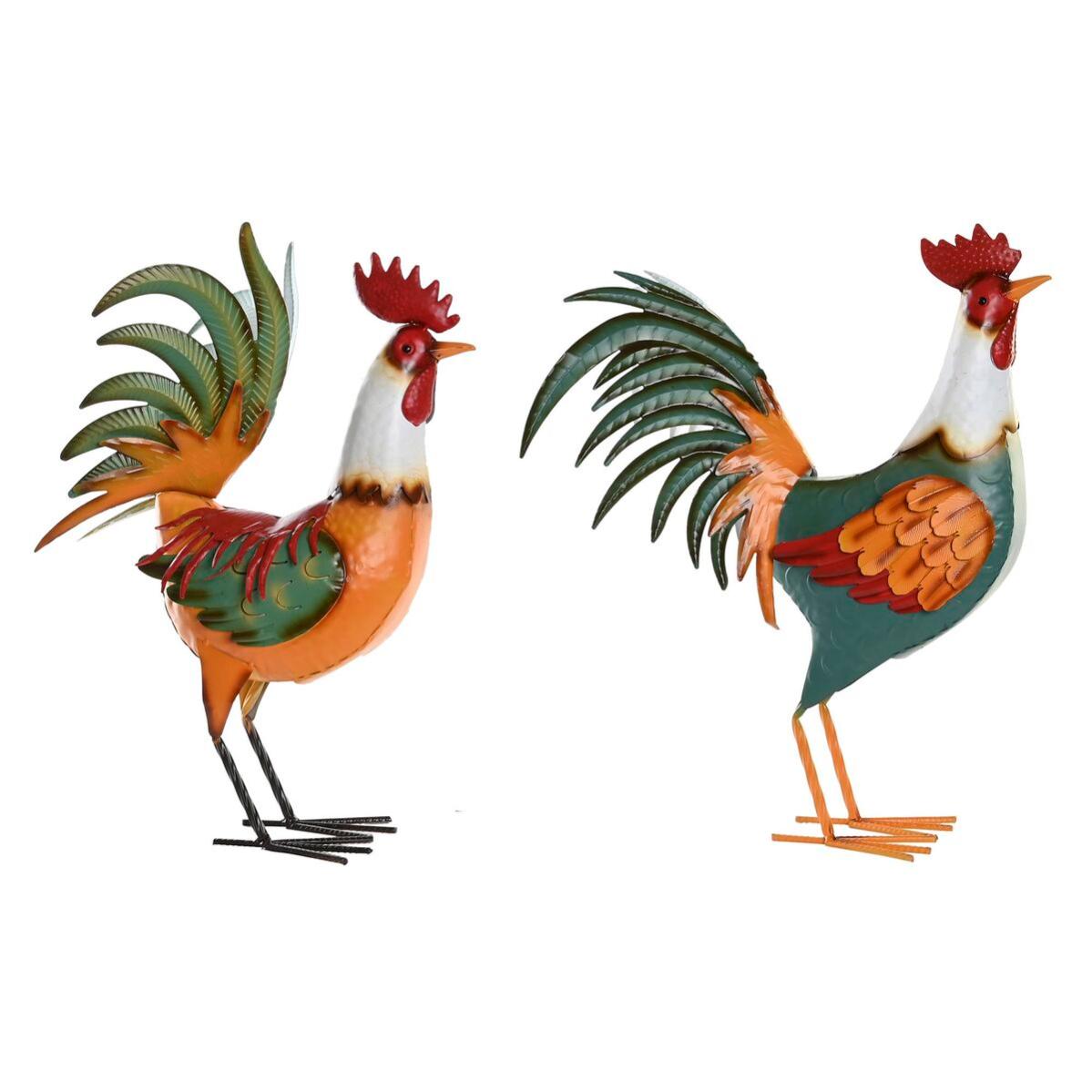 Figurine Décorative DKD Home Decor Métal Coq (42 x 18 x 50 cm) (2