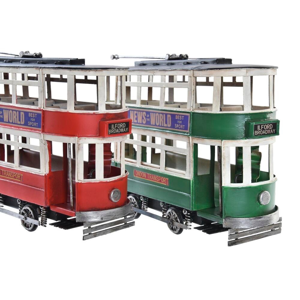 Figura decorativa dkd home decor tren (28 x 9 x 20 cm) (2 unidades)