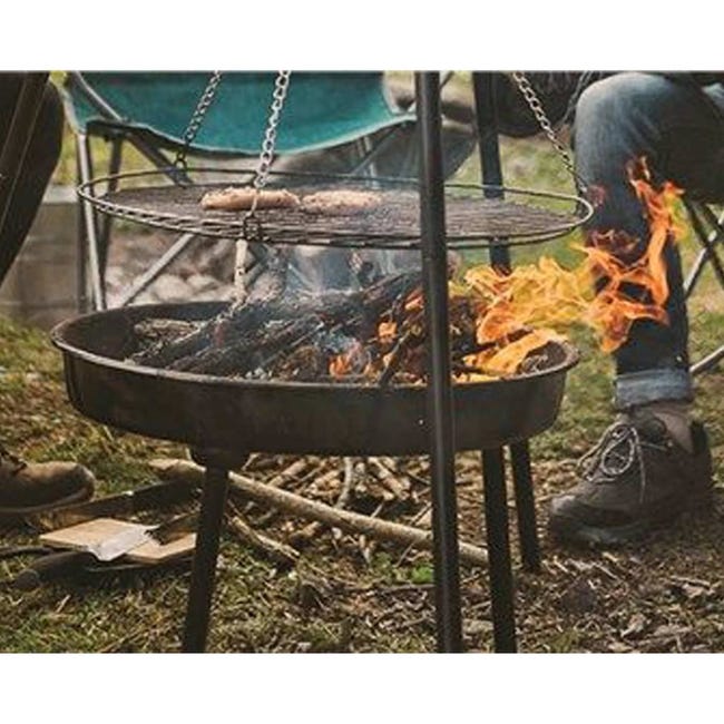 Zerone trépied de feu de camp pour barbecue Trépied de feu de camp en acier  inoxydable, grille de trépied à feu ouvert relevable - Cdiscount Jardin