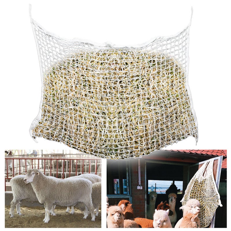 Randaco Filet à foin sac à foin filet à foin filet extrêmement résistant à  la déchirure pour chevaux moutons bovins 1 pièce 160 x 100cm