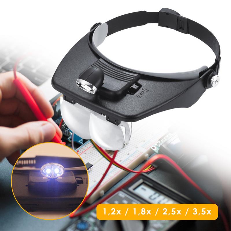 Loupe Horloger 5X 10X 15X - Set De 3 Loupes Bijoutier Avec Support Tête