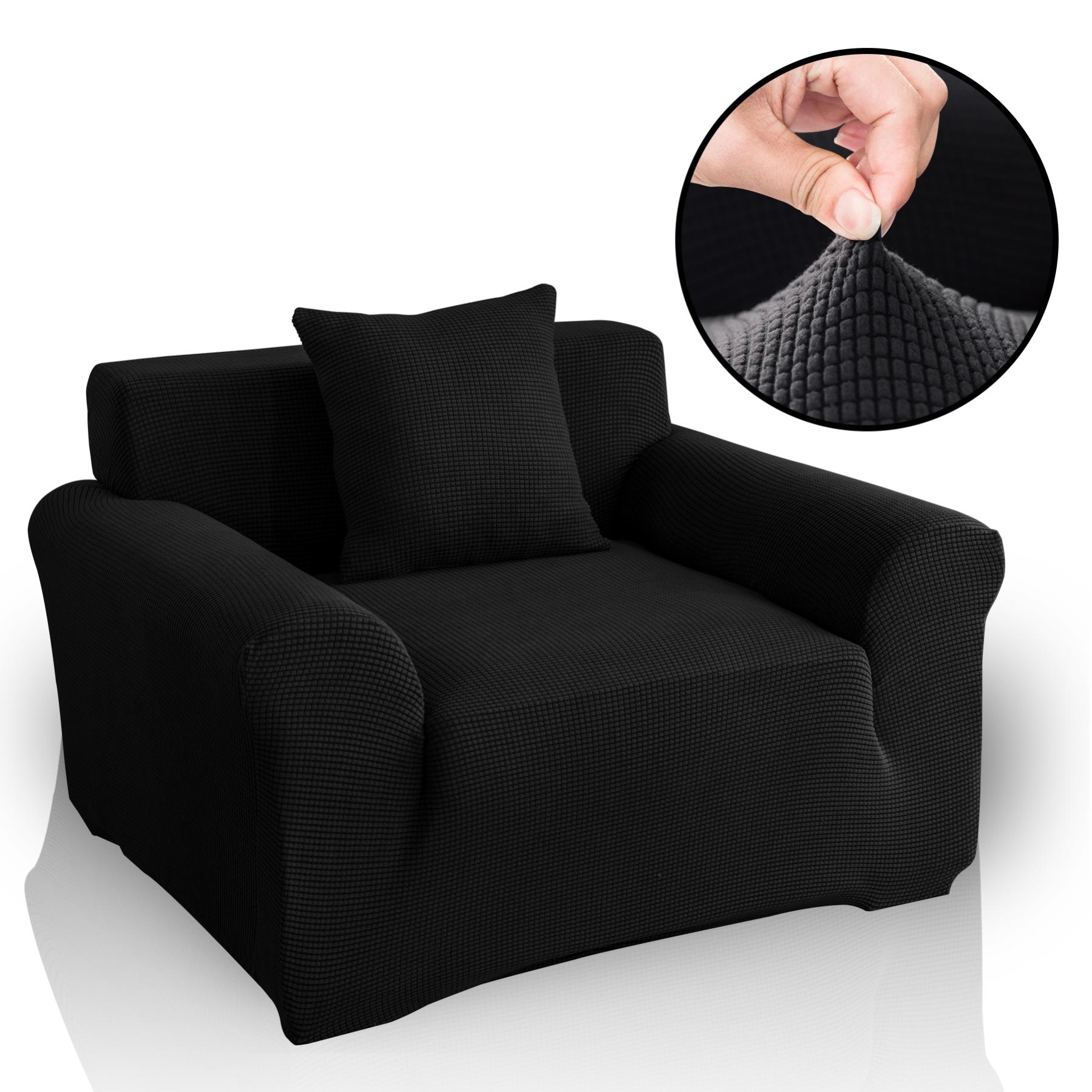 Housse De Fauteuil Universelle 2 Pièces - Polyester Extensible - Lavable Machine - Protection Enfants Et Animaux