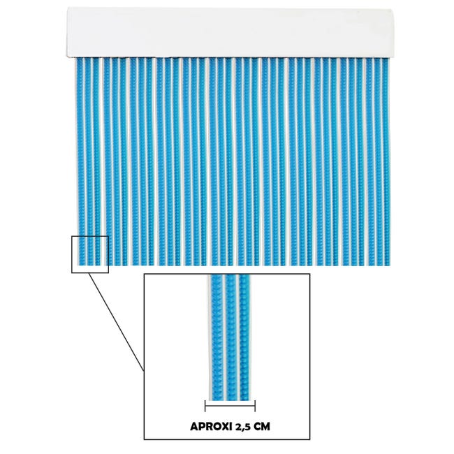 HOME MERCURY – Cortina Espiral para Puerta Exterior o Interior, Material  PVC – Libre de Insectos (200x90CM, Beig+Filo Marron R1)