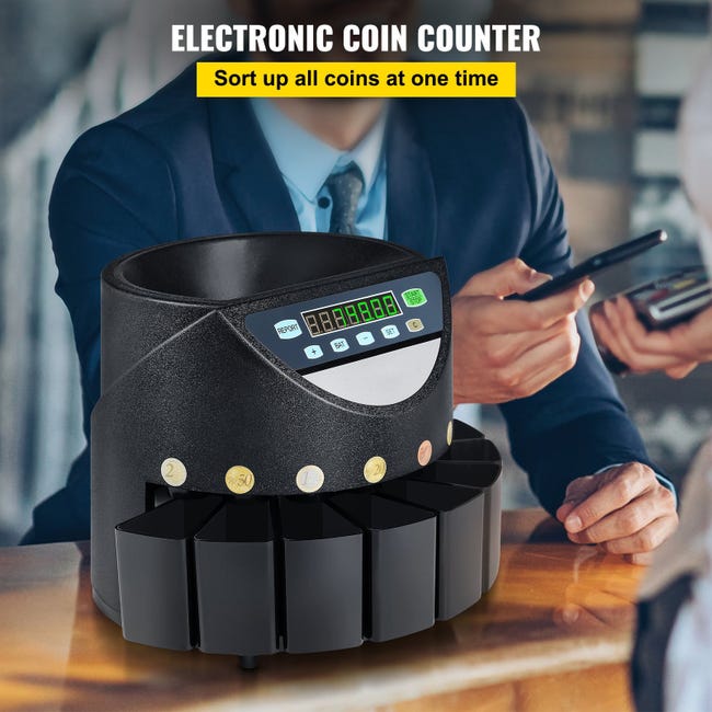 Vente chaude R9001 Compteur de pièces de monnaie et Trieur noir avec écran  LED - Chine Détecteur de devise et l'argent détecteur prix