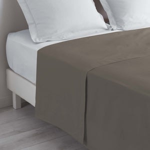 CDAFFAIRES-Drap plat 2 personnes 240 x 300 cm polycoton uni