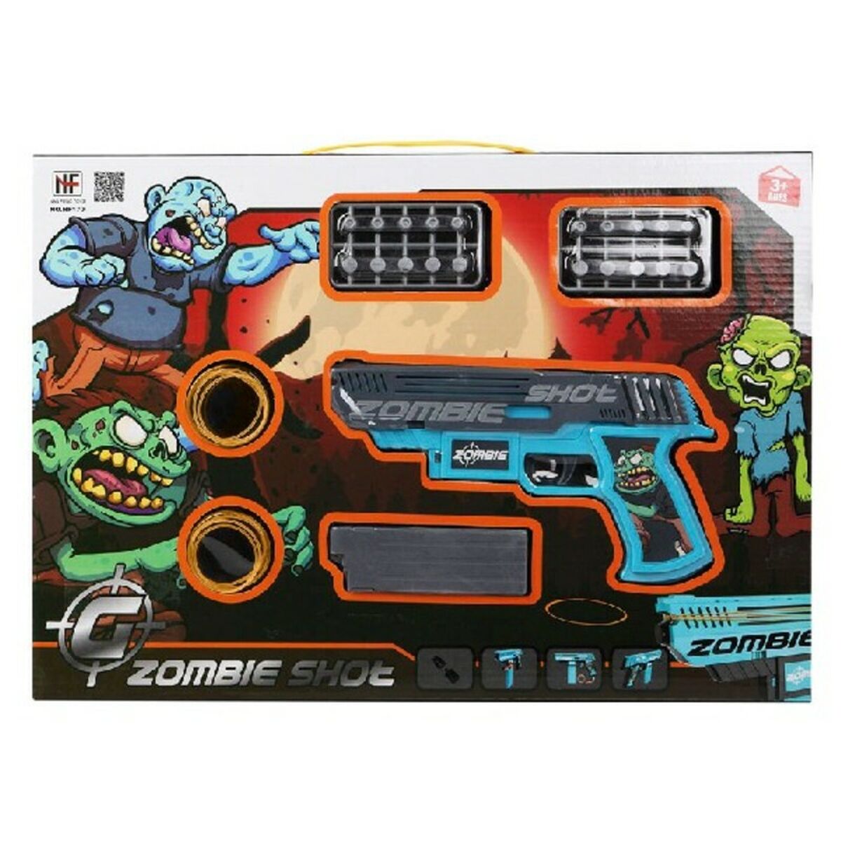 Playset Zombie Shot Pistola de Dardos Azul (43 x 30 cm) | Leroy Merlin