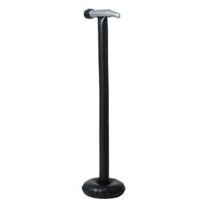 Haltère Gonflable Géant 120 Cm - Accessoire Déguisement Bodybuilder, Décoration Fête, Gonflage Facile, Licence Officielle