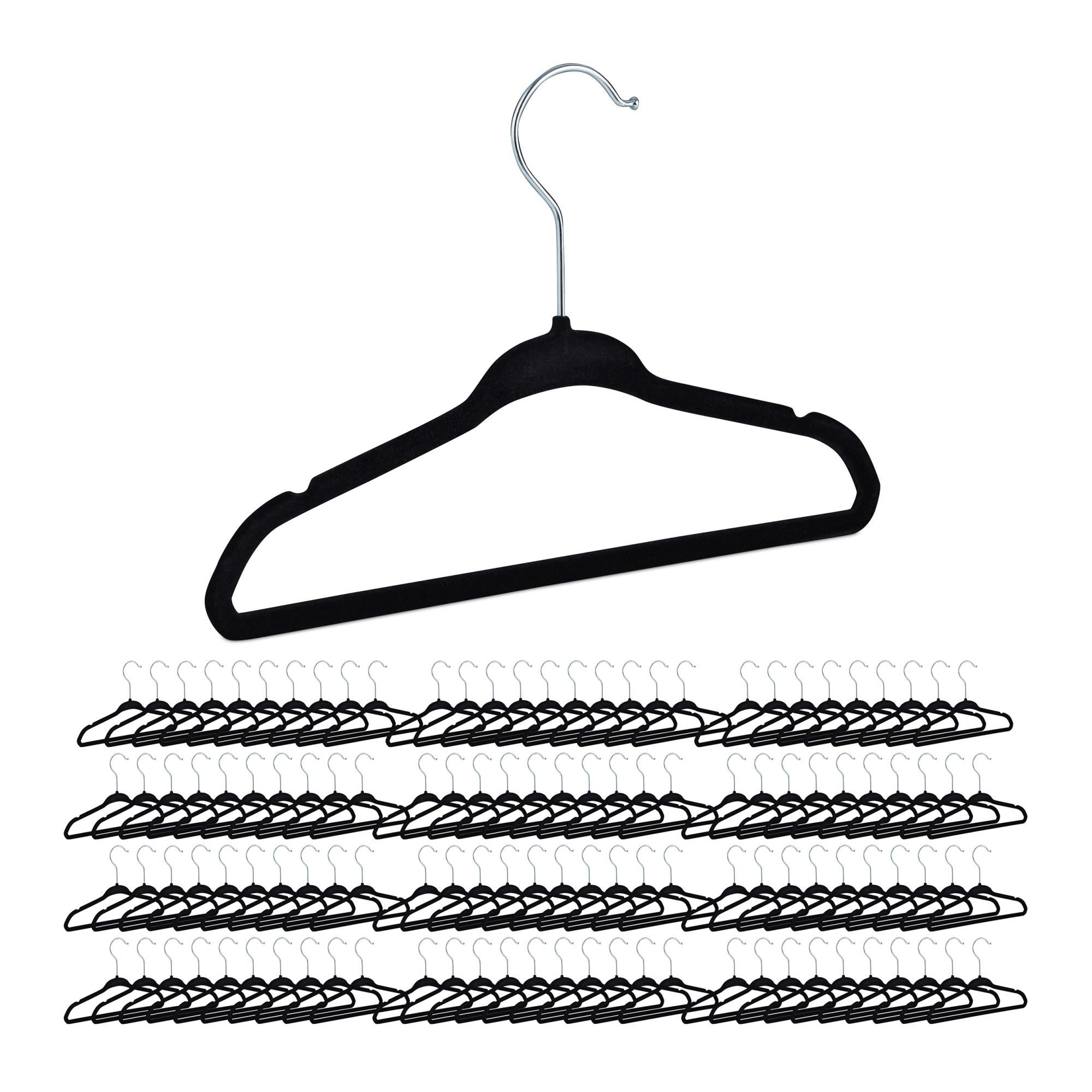 Set Da 40 Grucce Appendiabiti, Stampelle Antiscivolo Per Pantaloni E Gonne Appendini L 35 5 Cm Grigie 84642952