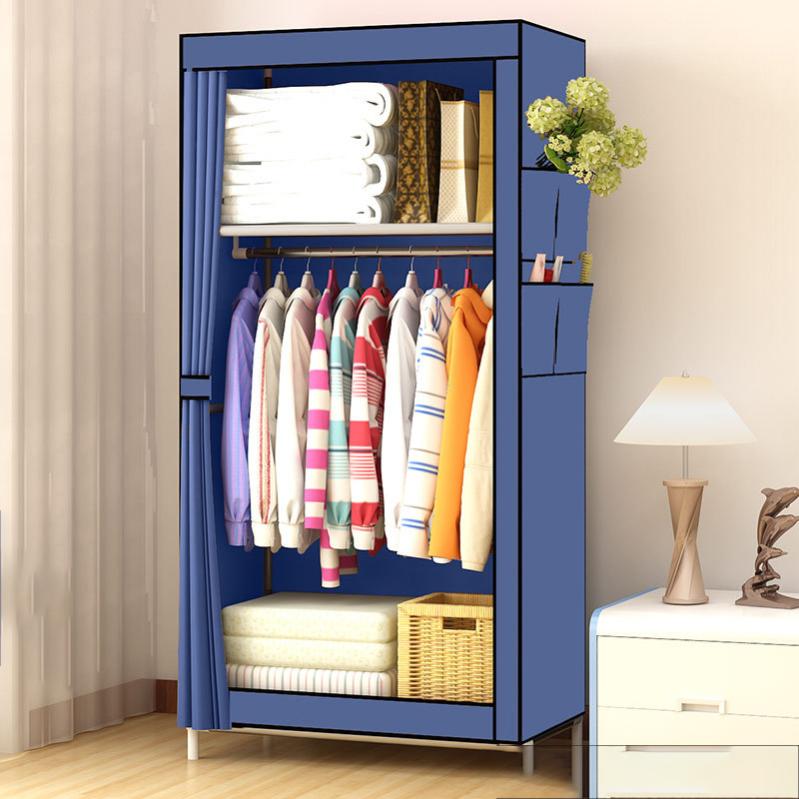 Penderie Pliante armoire tissé Marine L.60 x l.45 x H.145 cm Leroy Merlin