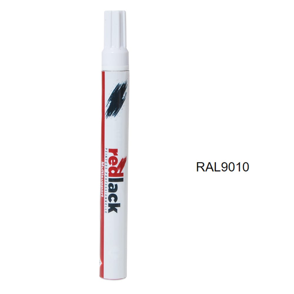Redlack Peinture feutre retouche RAL 9010 Mat multisupport