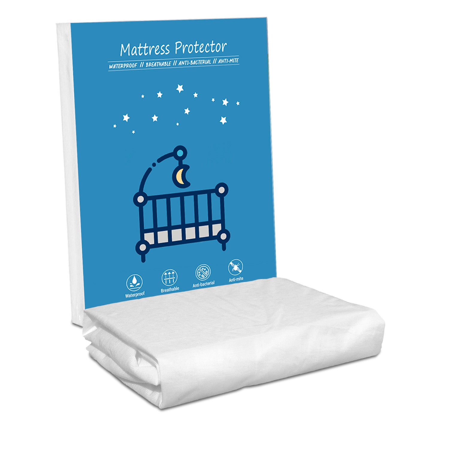 Protector de colchón 70x190x25 cm ,impermeable, resistente y transpirable. fácil de lavar. ajustable