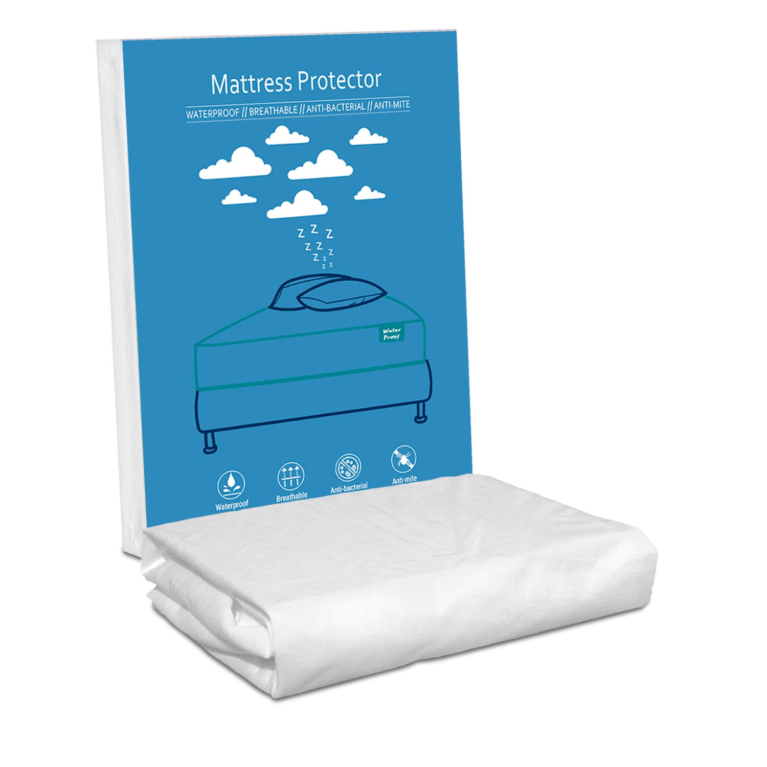 Protector de colchón 80x180x25 cm ,impermeable, resistente y transpirable. fácil de lavar. ajustable