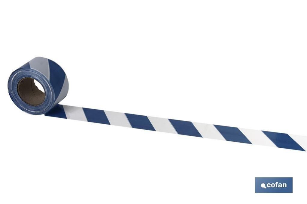 Cinta Balizam. Azul/Blanca 80Mm X 200Mts