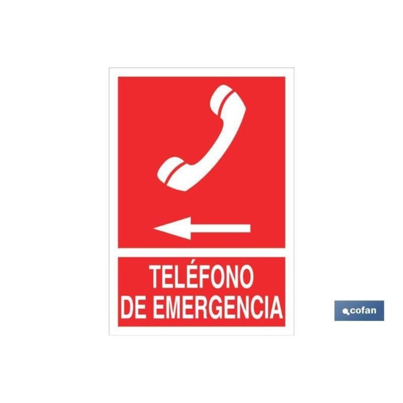 Señal Luminiscente 420X297Mm. Teléfono De Emergencia