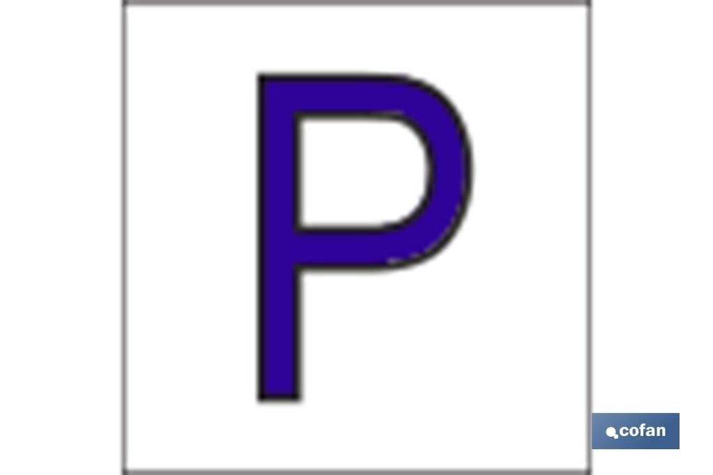 Plimpo Señal Glasspack Adhesiva 62X62Mm. P Letra En Glasspack En Oferta Señal Glasspack Adhesiva 62X62Mm.