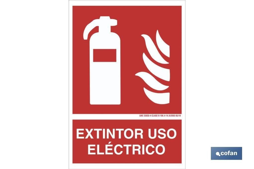 Plimpo Señal Luminiscente 420X297Mm. Extintor Uso Eléctrico En Oferta Señal Luminescente 420X297Mm.