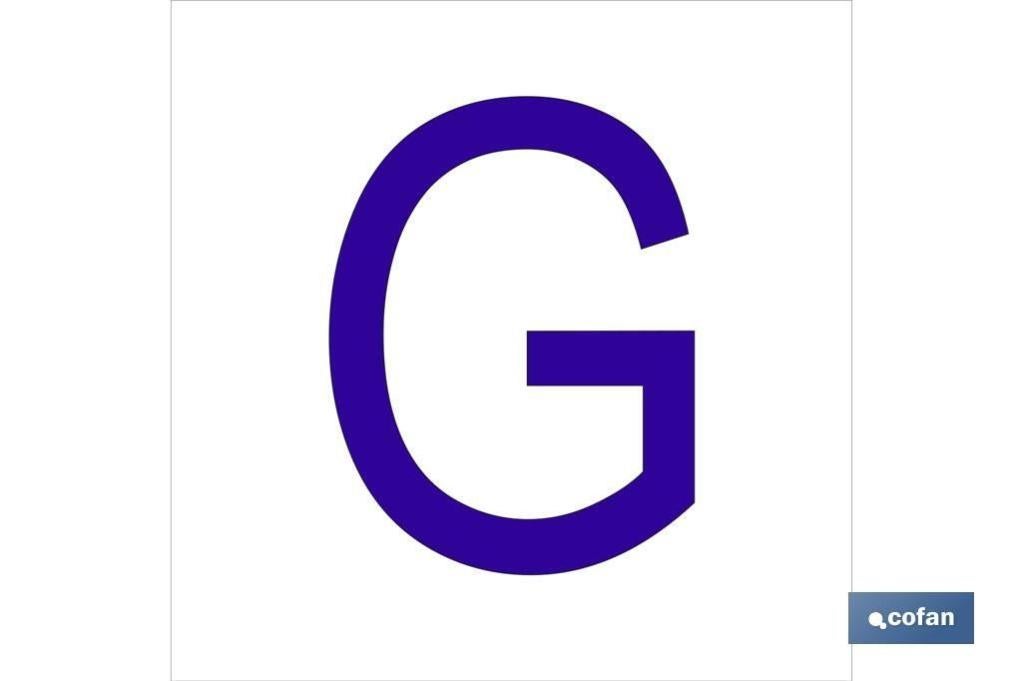 Plimpo Señal Glasspack Adhesiva 62X62Mm. G Letra En Glasspack En Oferta Señal Glasspack Adhesiva 62X62Mm.