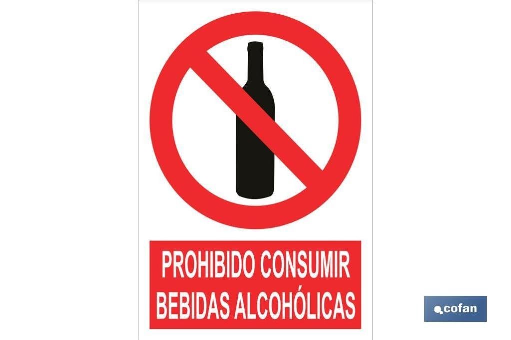 Plimpo Señal Poliestireno 210X148Mm Prohibido Consumir Bebidas Alcohólicas En Oferta Señal Poliestireno 210X148Mm