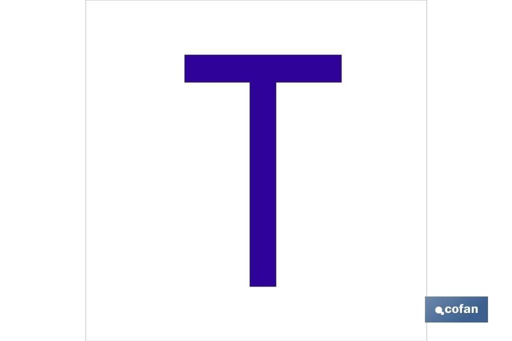 Plimpo Señal Glasspack Adhesiva 62X62Mm. T Letra En Glasspack En Oferta Señal Glasspack Adhesiva 62X62Mm.