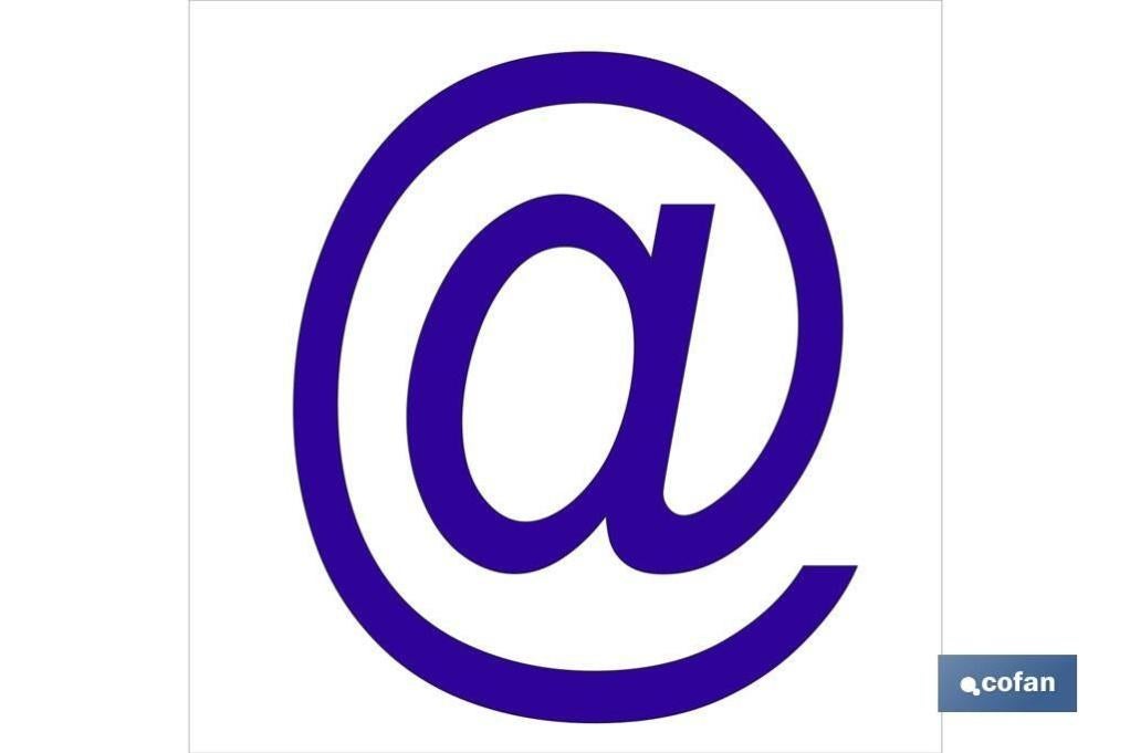 Plimpo Señal Glasspack Adhesiva 62X62Mm. Arroba Letra En Glasspack En Oferta Señal Glasspack Adhesiva 62X62Mm.