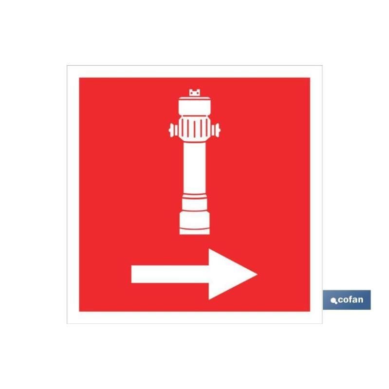 Señal Luminiscente 148X148 Toma Agua Derecha