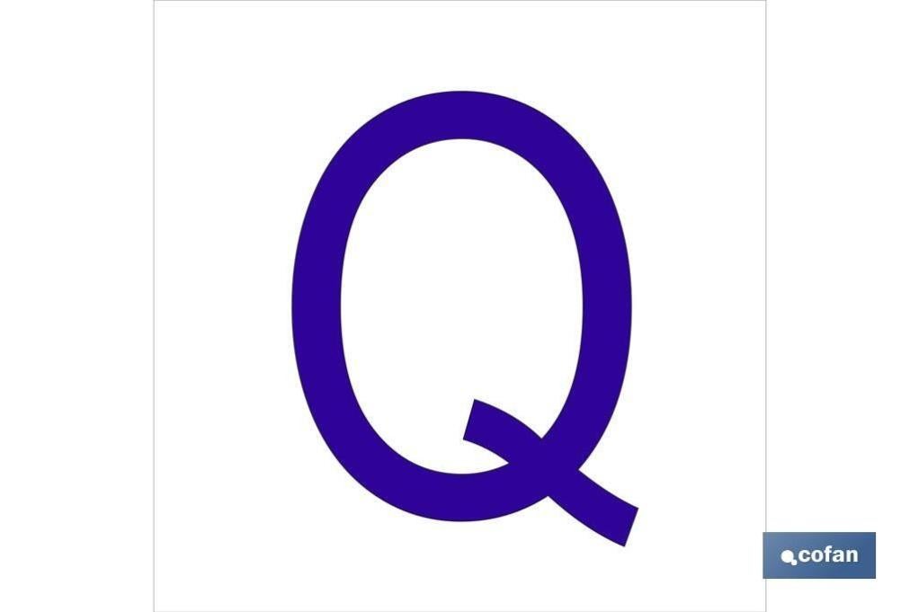 Plimpo Señal Glasspack Adhesiva 62X62Mm. Q Letra En Glasspack En Oferta Señal Glasspack Adhesiva 62X62Mm.