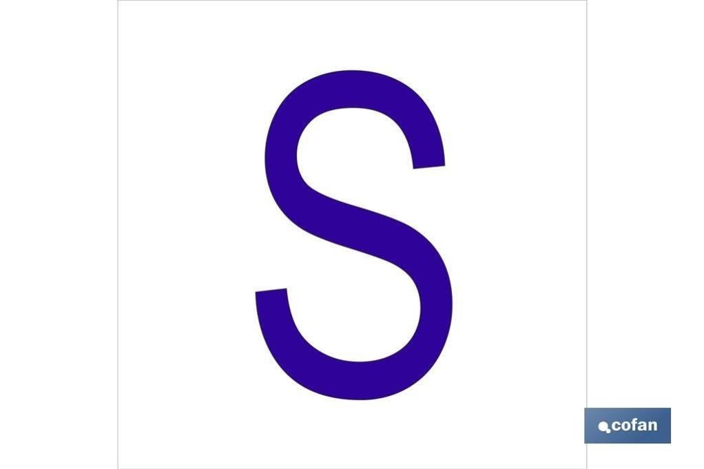 Plimpo Señal Glasspack Adhesiva 62X62Mm. S Letra En Glasspack En Oferta Señal Glasspack Adhesiva 62X62Mm.