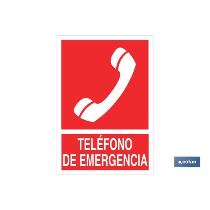 Señal Luminiscente 148X105Mm Teléfono De Emergencia