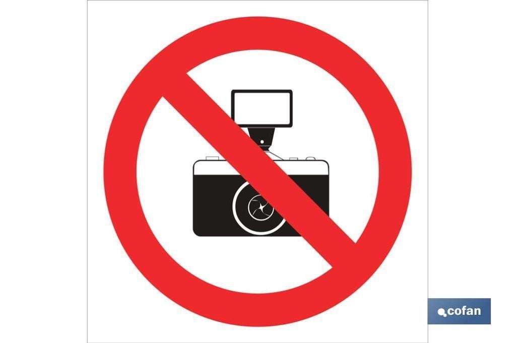 Plimpo Señal Adhesiva 210X210Mm Prohibido Hacer Fotos En Oferta Señal Adhesiva 210X210Mm