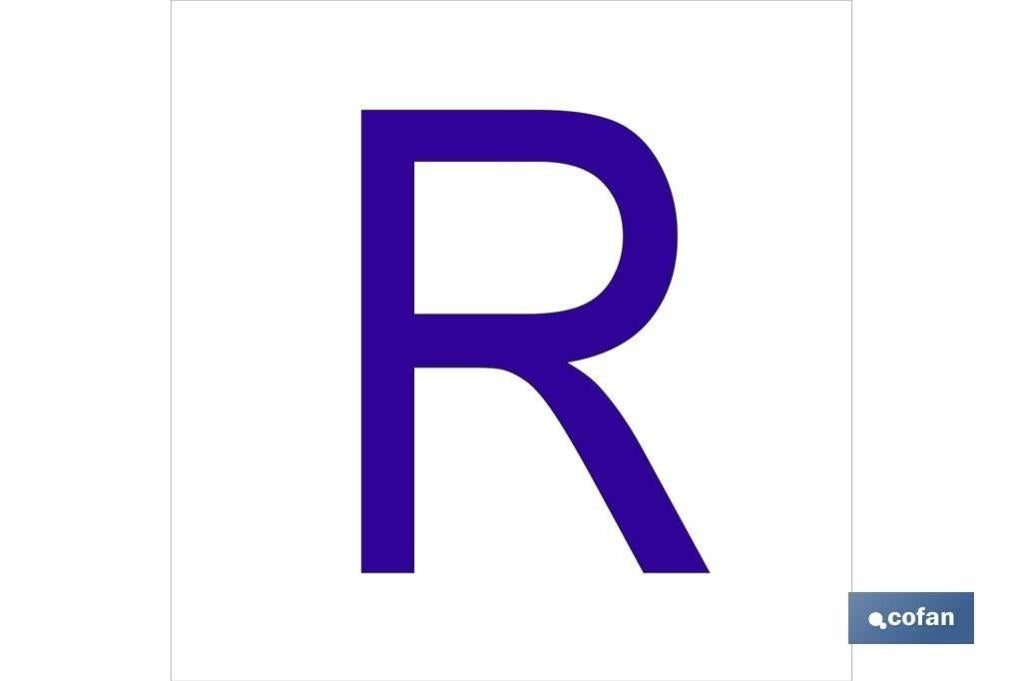 Plimpo Señal Glasspack Adhesiva 62X62Mm. R Letra En Glasspack En Oferta Señal Glasspack Adhesiva 62X62Mm.