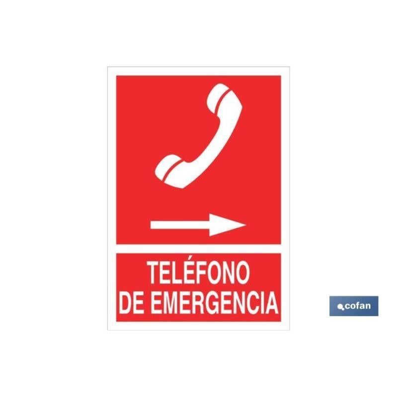 Señal Luminiscente 210X148Mm. Teléfono De Emergencia