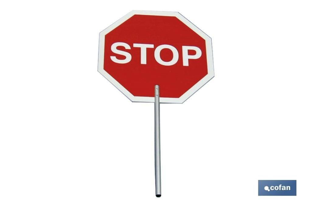 Señal De Mano Con Mango Aluminio