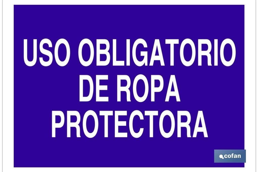 Cofan - Plimpo Señal Poliestireno 420X297 Uso Obligatorio De Ropa Ajustada En Oferta Señal Poliestireno 420X297